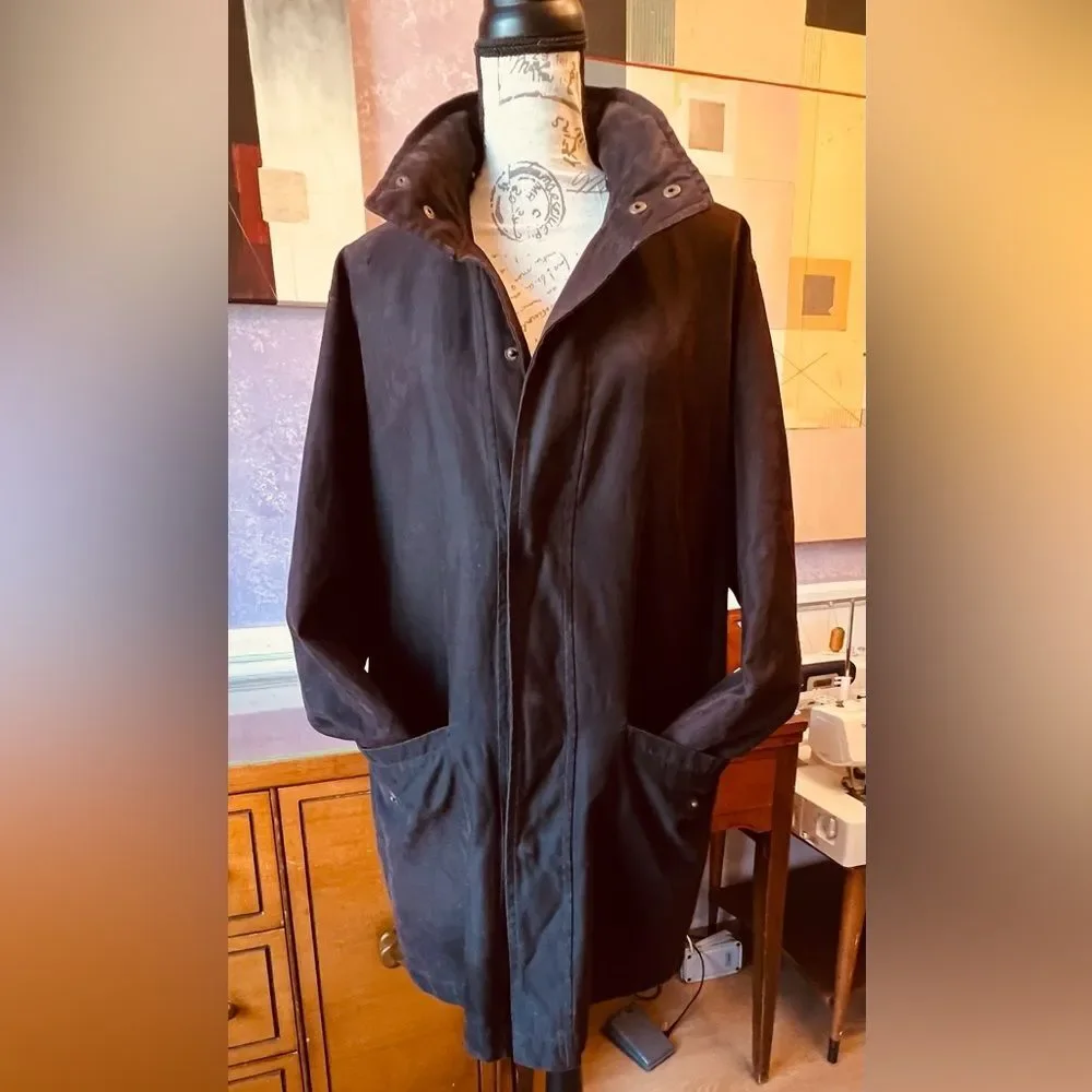 Giorgio Armani SZ M Black/Charcoal Raincoat With Invisible Rain-hat